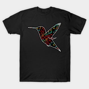 Floral Gradient hummingbird T-Shirt